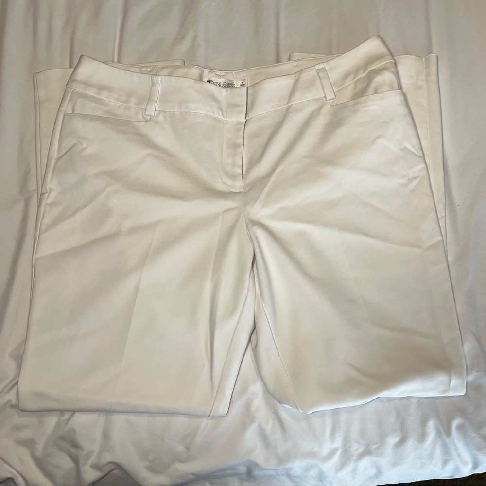 New York & Company White Straight Leg Pants